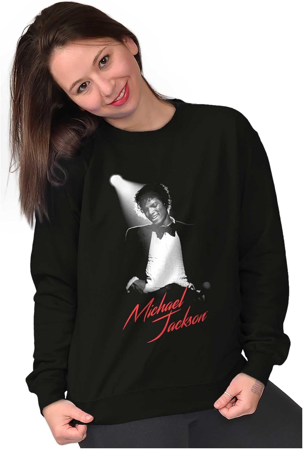 Brisco Brands Michael Jackson King of Pop Spotlight Sweatshirt for Men or Women