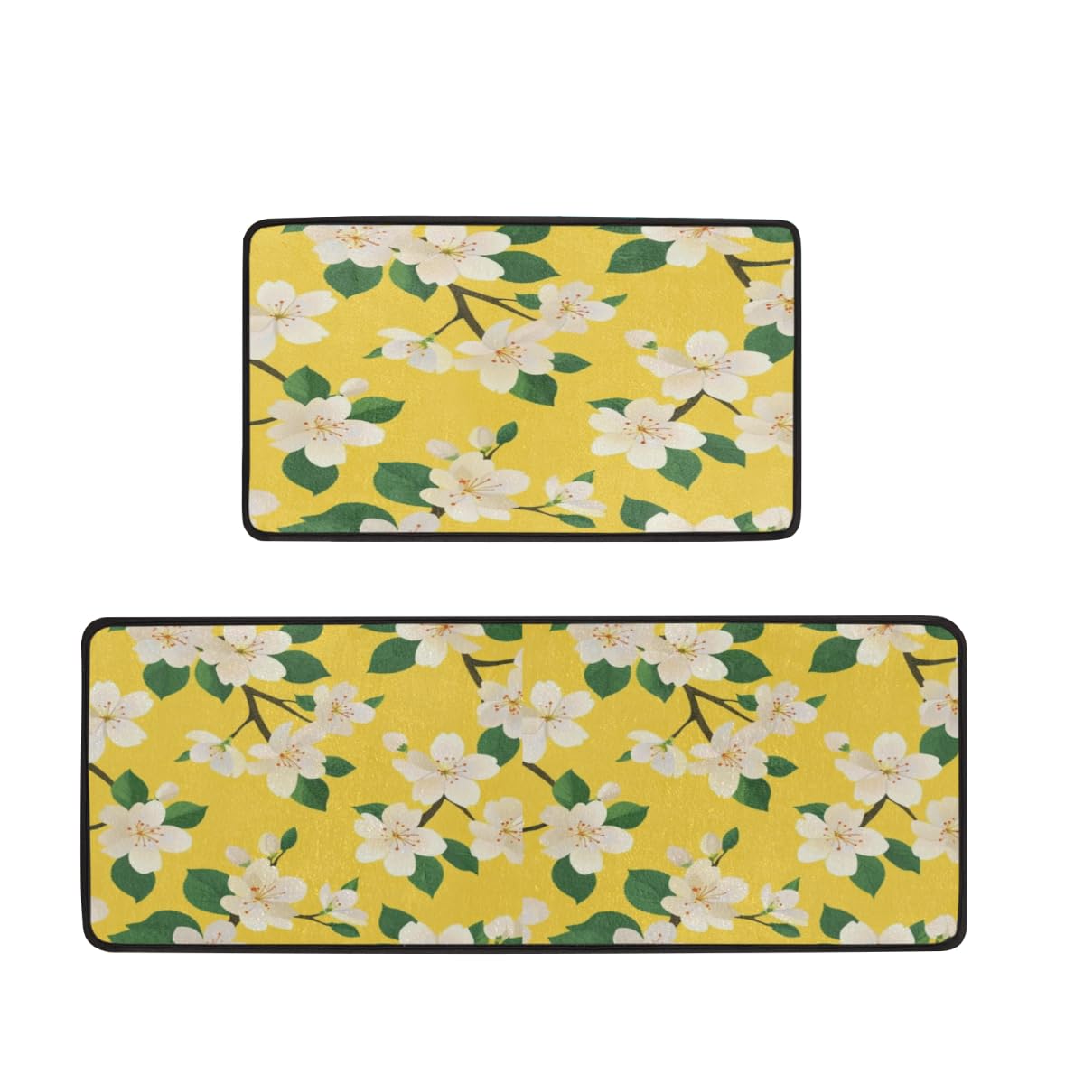 Tapetes de cocina amarillos Mexpekil decorativos para lavandería y fregadero