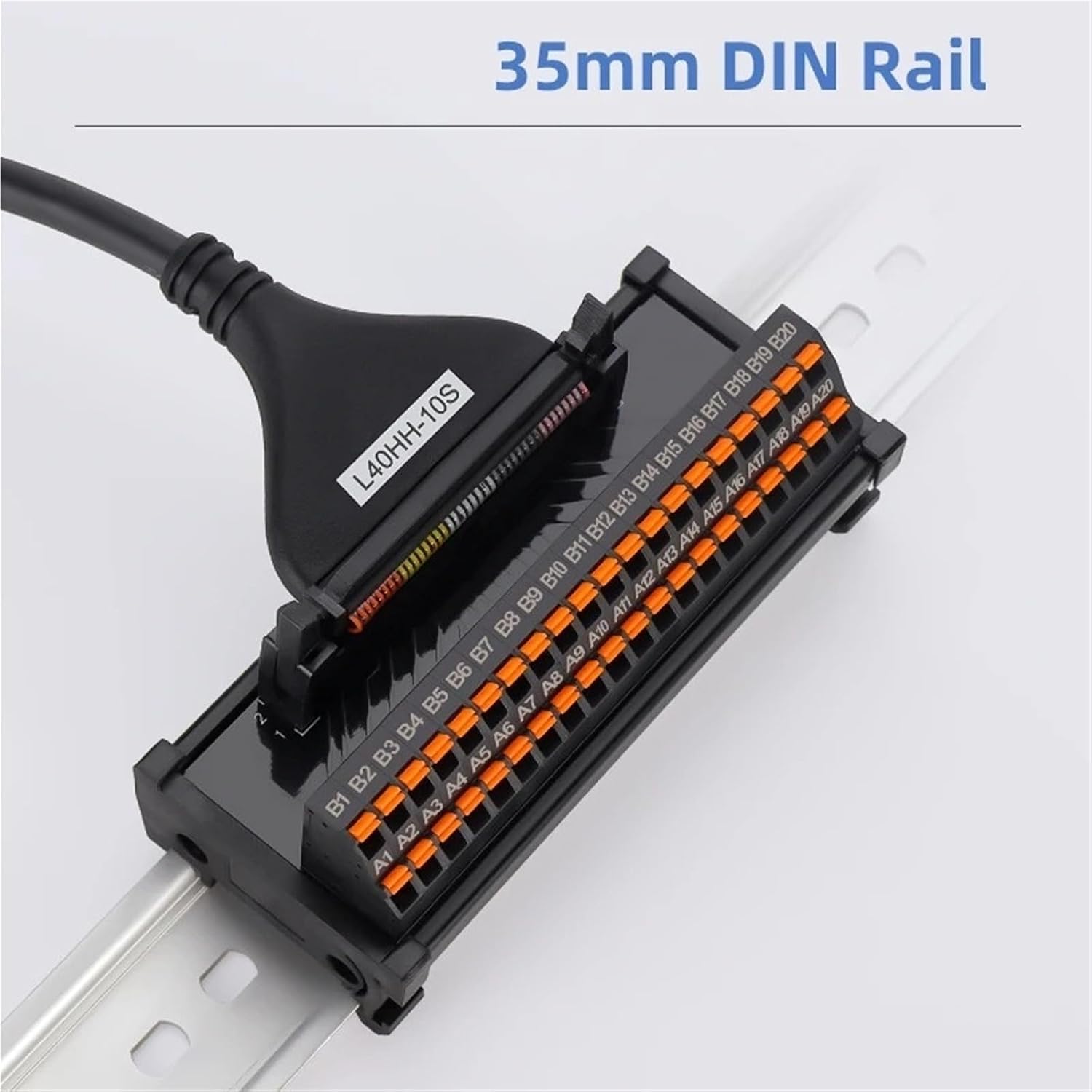 Terminal Block for PLC with IDC Header Terminal Block, 20/40/50-Pin 2.54mm Pitch I/O Plug-in Connector for Direct PCB(EXTB-C60M-42D)