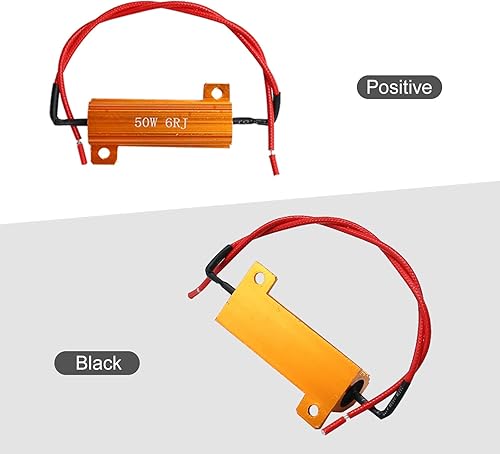 Miniatura 7 de Paquete de 8 resistencias de carga LED de 50 W y 6 ohmios, resistencias de repuesto automotrices para luz intermitente LED intermitente y luces LED