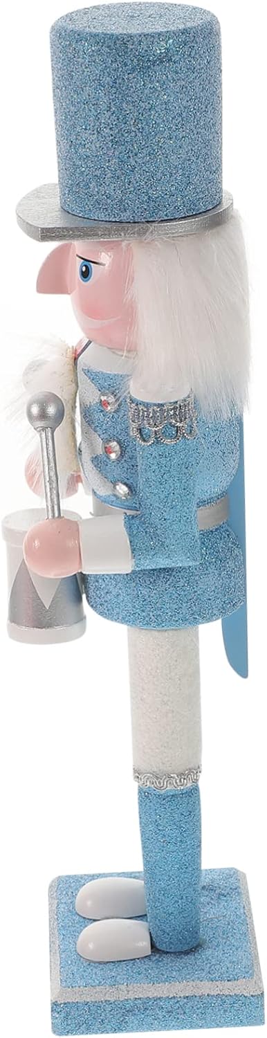 Nutcracker Ornament Uncle Nutcracker Soldier Puppet Decor Desktop Nutcracker Doll Uncle Sam Figurine Christmas Glitter Nutcracker Xmas Decor Nutcracker Gifts Flash Work Model Wood