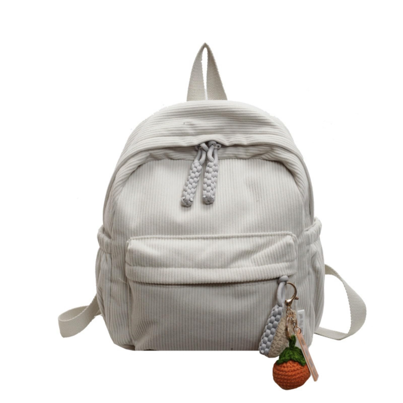 Corduroy Anti Vol Petit Sac à Dos pour Femmes Tracvel Mini Mode Daypack