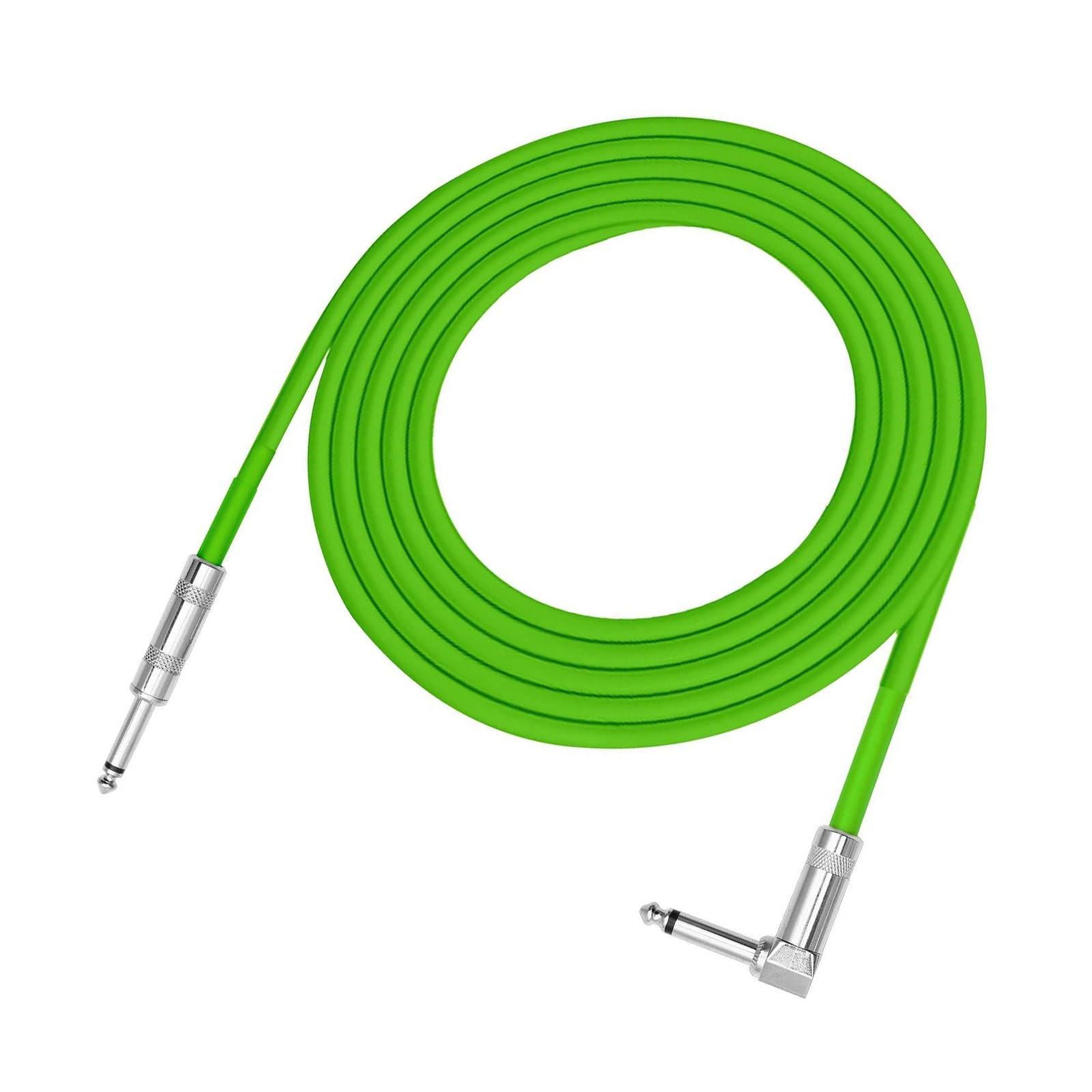 Kable Audio Gitary Kabel Do Gitary Elektrycznej O Długości 6 M Dużej Elastyczności Akcesoria Z Redukcją Szumów Zielone