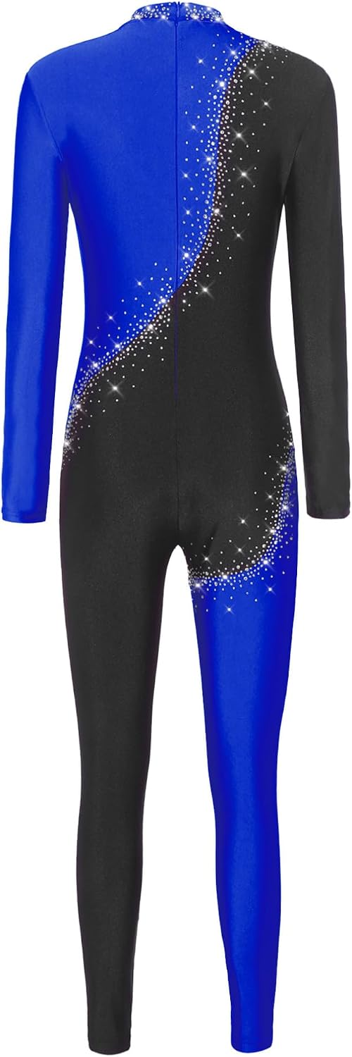 ranrann Gymnastics Unitard for Women Long Sleeve Unitard Ballet Dance Figure Skating Jumpsuit