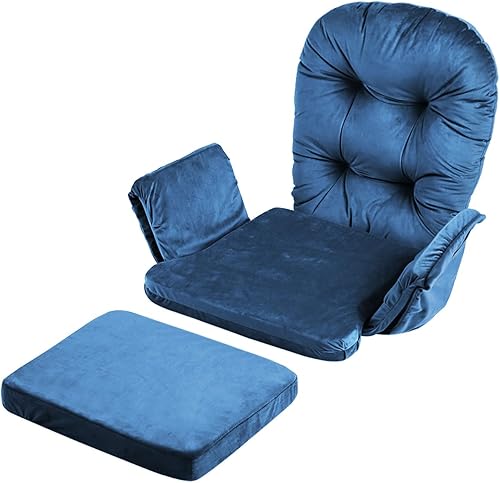 Miniatura 8 de Lucky Monet Juego de 5 cojines mecedores deslizantes (solo cojín) cojines de repuesto de terciopelo con bolsillos laterales de almacenamiento,