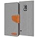 Produktbild Verco Galaxy S5 Mini Hülle, Schutzhülle für Samsung Galaxy S5 Mini Tasche Denim Textil Book Case Flip Case - Klapphülle Grau