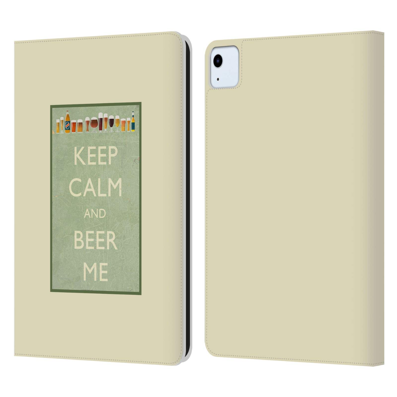 Coque en Cuir à Portefeuille iPad Air 2020 Head Case Designs Keep Calm Man Cave