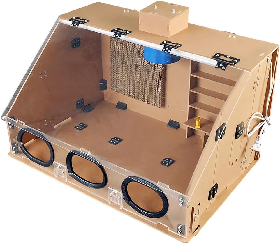 urlife 塗装ブース 2基強力ファン LED照明付き スプレーブース LEDと