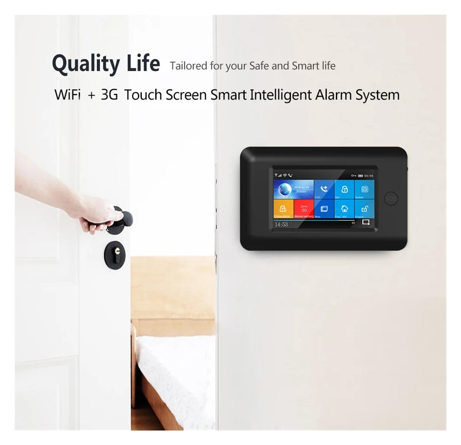 Sistemi Allarme Casa Di Allarme Wireless Domestico WiFi 3G Controllo APP Sicurezza Antifurto Con Rilevatore Movimento Sensore RFID Kit Smart Home(A1.)