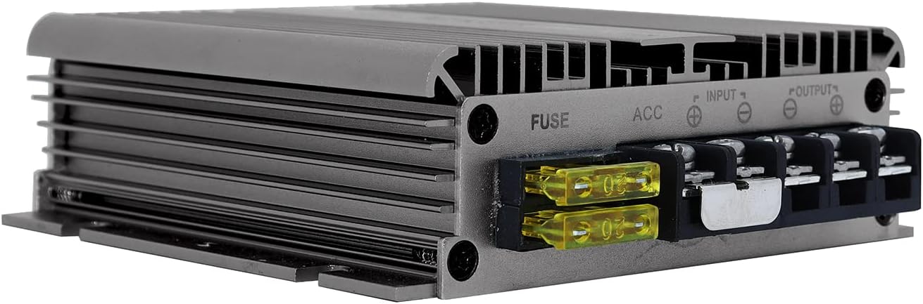 40A 480W 12V Golf Cart 48V 36V to 12V Converter Step Down Transformer Voltage Regulator Aluminum Alloy Shell Waterproof with Acc Control