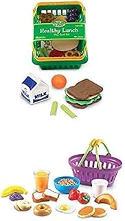 Learning Resources New Sprouts Breakfast & Lunch Pretend Play Food Sets, 2 Play Food Set, Ages 18 mos+