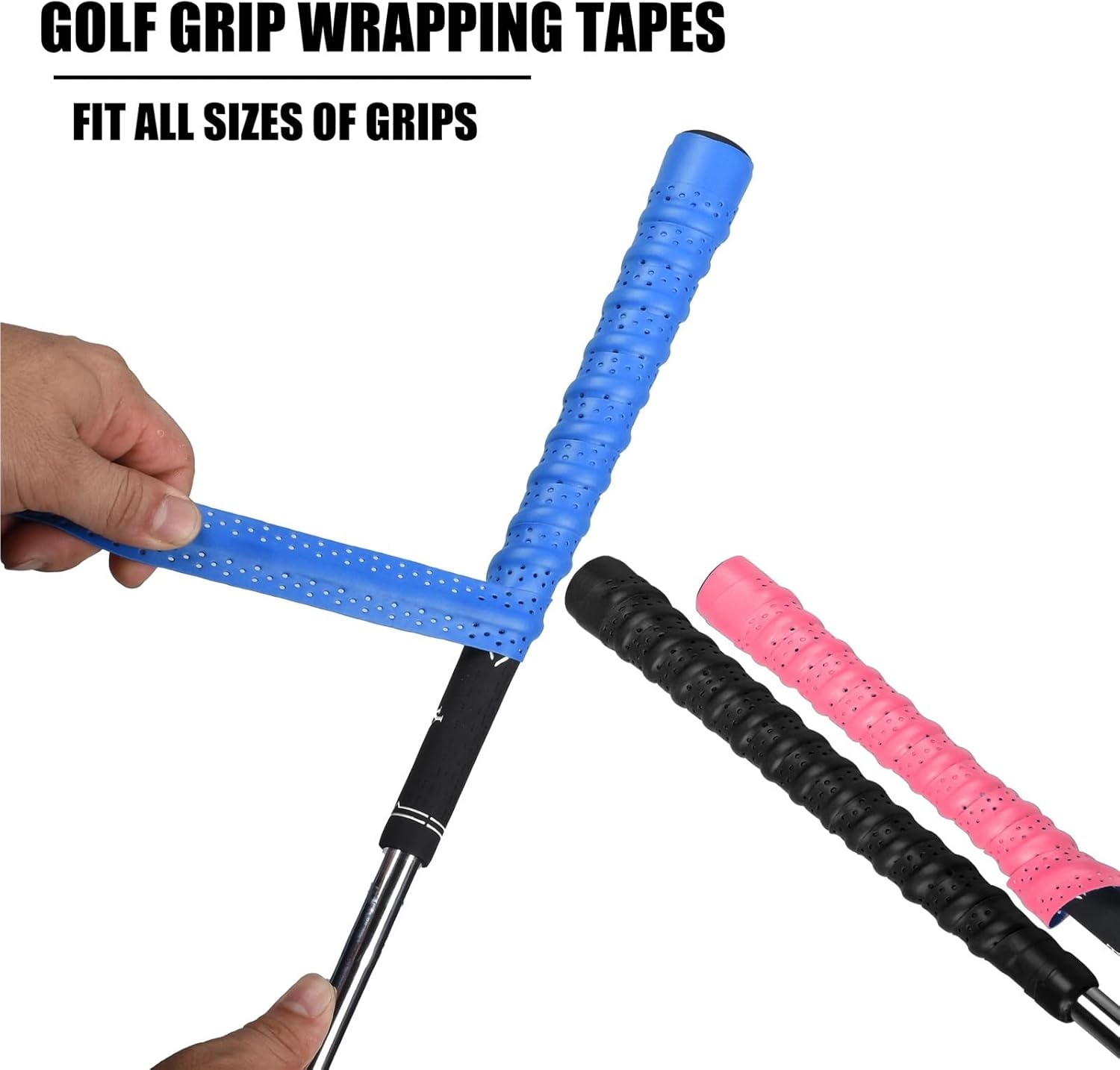 golf grip wrap 6 Pcs Non-Slip PU Golf Club Grip Wrap | Sweat-Proof & Quick Replacement | Universal Fit For All Clubs