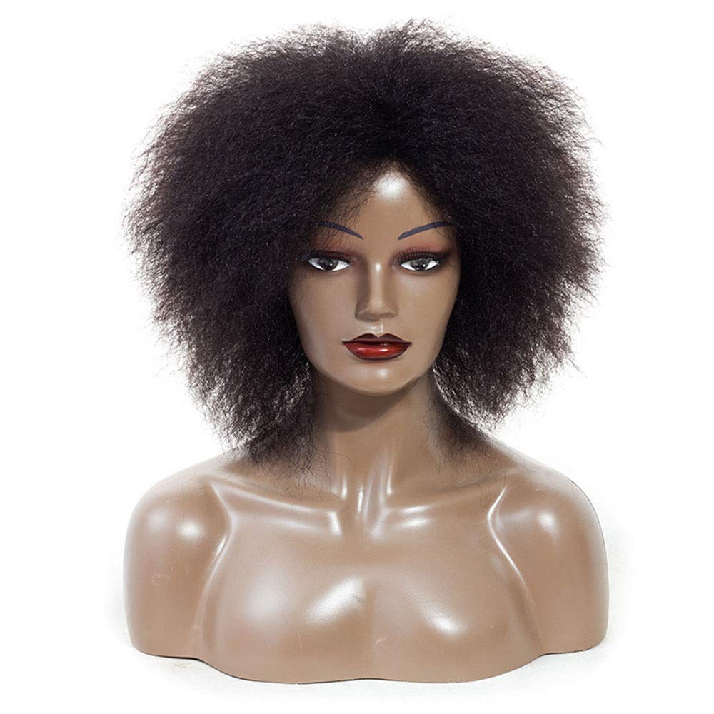 Perruque femme courte noire look tête explosive idéale pour le quotidien et les soirées