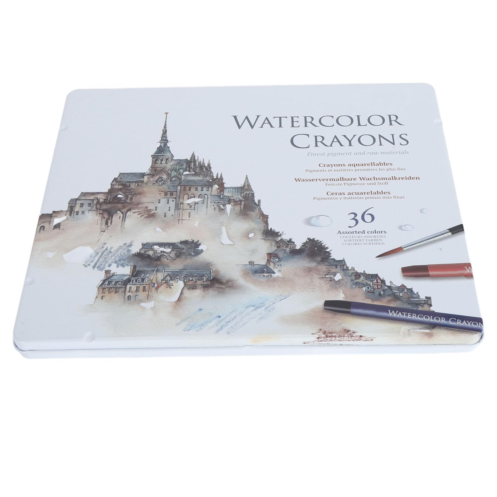 Aquarellstift-Set, Hochwertige Wasserlösliche Buntstiftstifte auf Wachsbasis für Gemischte Medien, 24 Farben, Ideal für Anfänger (36 Farben)