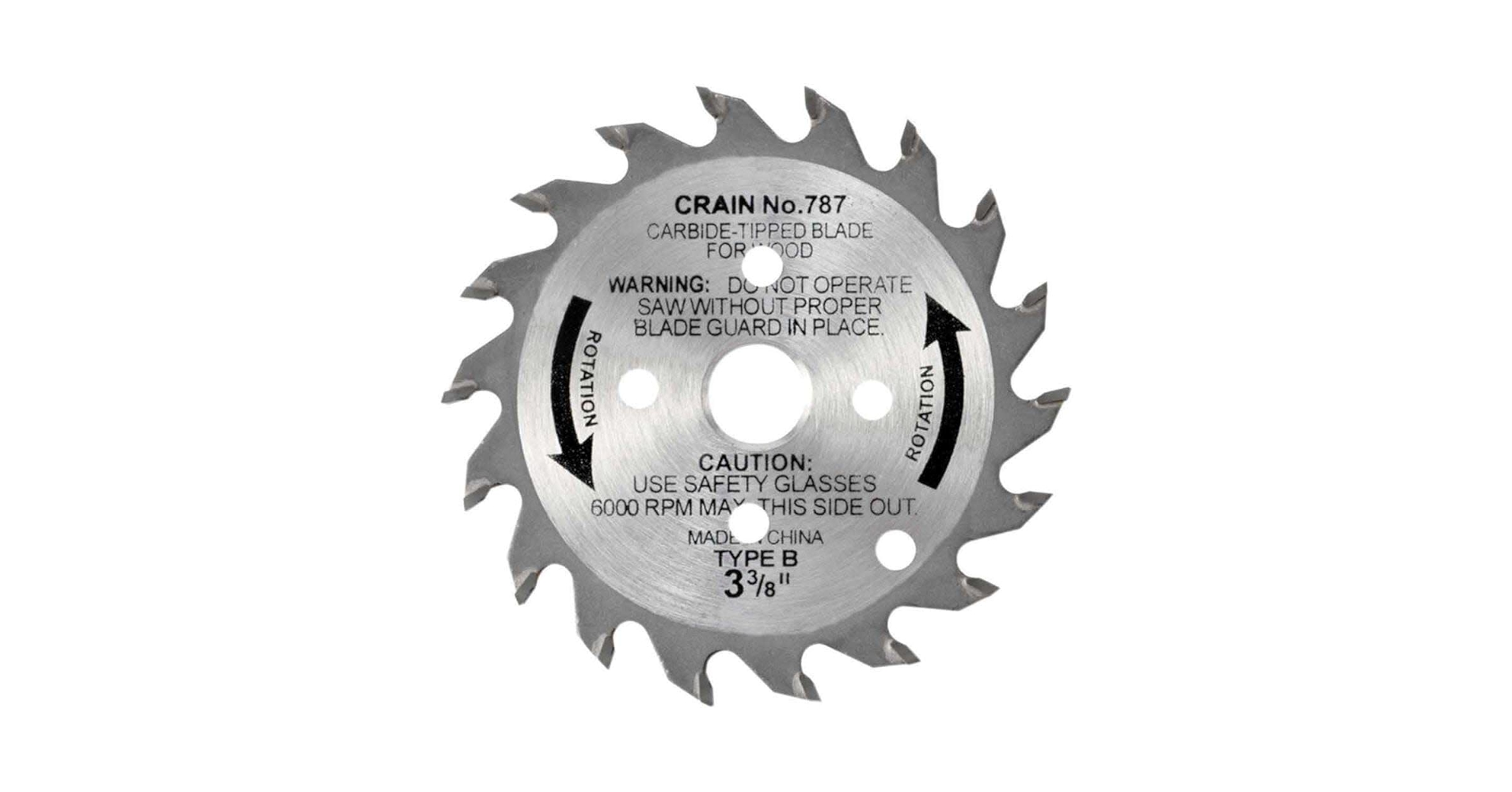 Crain Cutter 787 3-3/8-Inch 18 Tooth Wood Saw Blade for 795