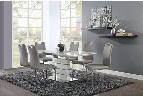 Miniatura 2 de Lexicon Glissand - Silla auxiliar de piel sintética de 18.5 pulgadas en cromo (juego de 2)