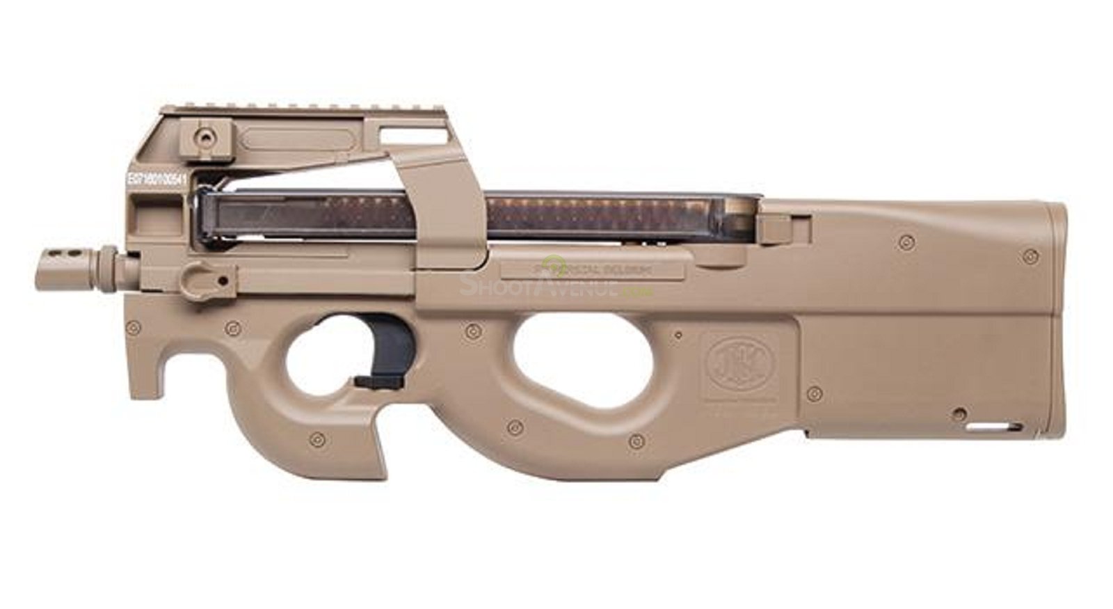 Softair - Subfusil - JG - FN P90 S-AEG Tierra Oscura - más de 18, más de 0,5 Julios