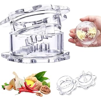 Manual Garlic Twister & Ginger Grinder - Easily twist mins nuts, spices and herbs. Use the manual kitchen tool to cook garlic, herbs and nuts effortlessly. Can also be used as a garlic press or mincer