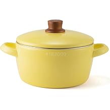 Fuji Hollow NA-20W.BY Two-Handed Pot, 7.9 inches 20 cm, Butter Yellow, IH Compatible, Natural Series