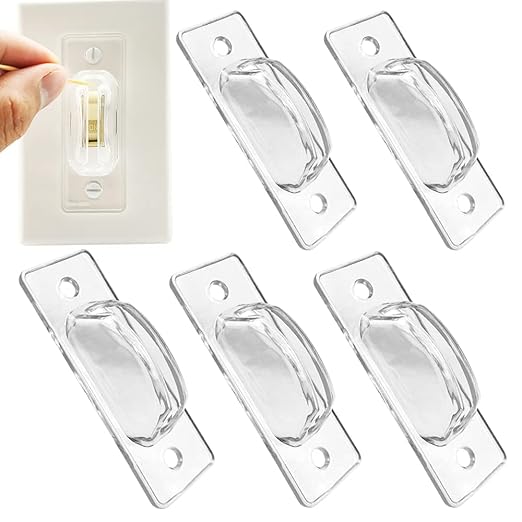 Light Switch Guard, 6 Pack, Clear Light Switch lock, Child Proof Light