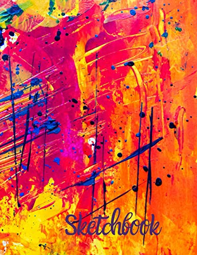 Sketchbook: Las mejores páginas blancas en blanco con cubierta multicolor de pintura de primera calidad para pintar, dibujar, escribir, bosquejar y ... para hombres, mujeres, niños, niñas, padre