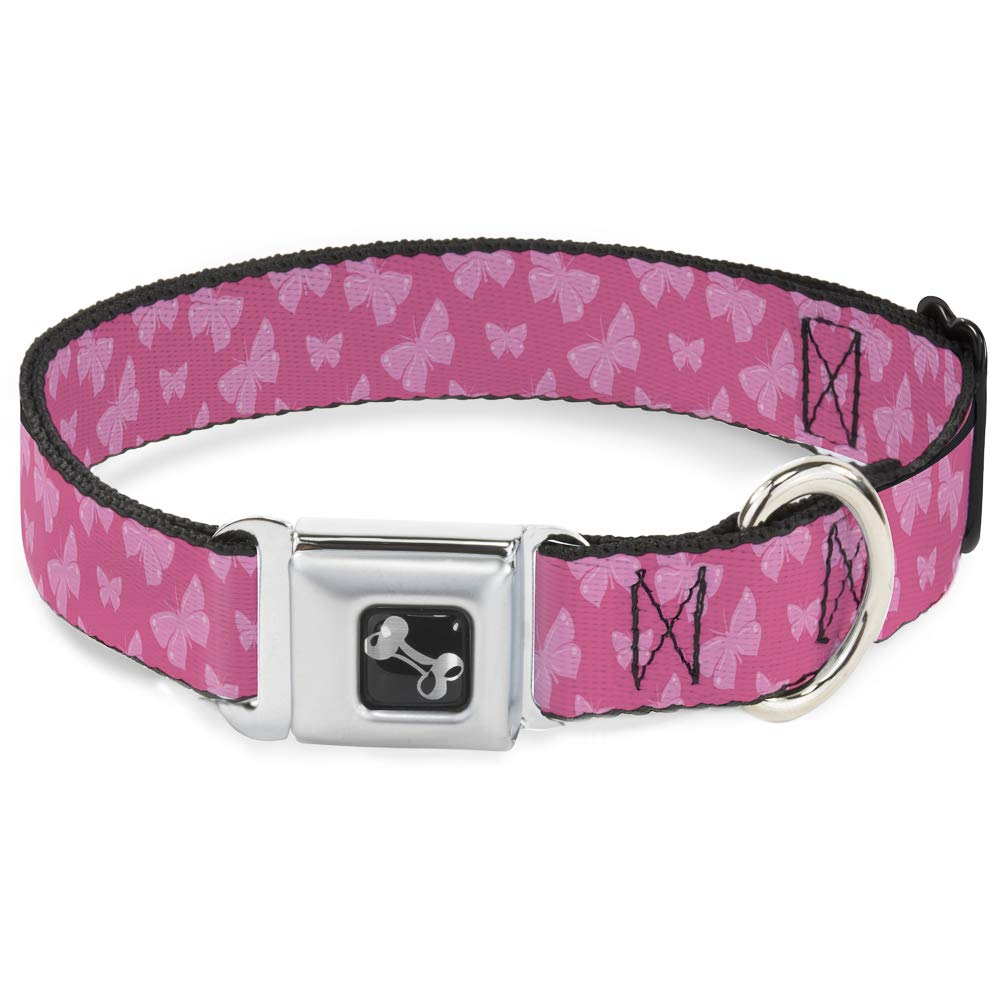 Buckle Down Farfalle Rosa Collare Bone Largo, Small/13 – 45,7 cm