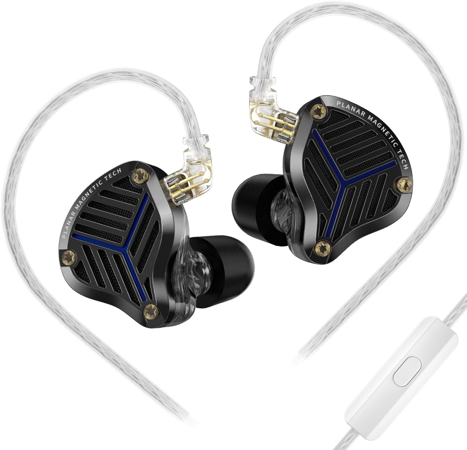 KZ PRX Planar Driver HiFi Eabruds, KZ Hi-Res Earphones for Audiophiles. 0.75mm Pins in-Ear Headphone iems for Live/Game/Sport (with Microphone, Black)