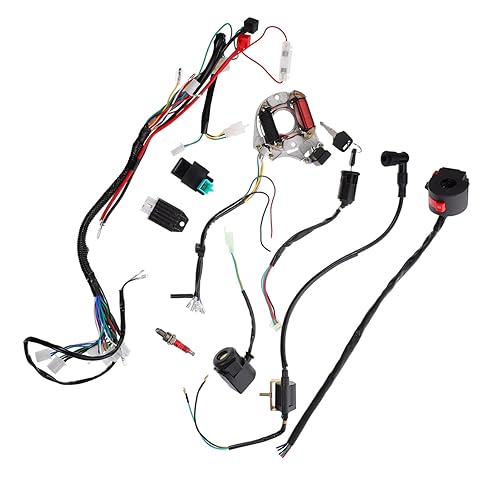 ERINGOGO Arnés de cableado profesional ATV Arnés de cables ATV Asamblea ATV Suministros 50-125cc ATV Arnés Kit de bobina