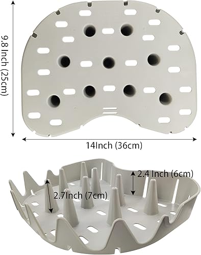 Miniatura 2 de AVENTIK EUPHENG Cesta de pesca con diseño de pescador danés, ergonómico, suave, curvado, súper ligero, con punta de silicona para bandeja de línea