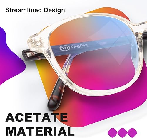 Miniatura 4 de VISOONE Gafas cuadradas con bloqueo de luz azul de moda con antideslumbramiento para videojuegos, mujeres y hombres