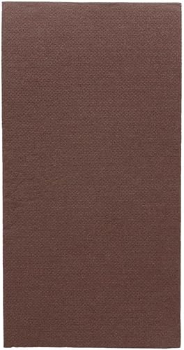Lot de 50 serviettes Ecolabel P. 1/8 'Double Point' 18 G/M2 40 x 40 cm Chocolat 