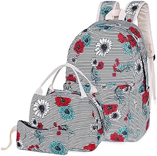 Middle School Backpack with Lunch Bag Pencil Case for Teen Girls Teenagers