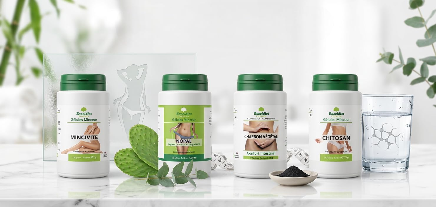 Minceur 4 - Produits Minceur - Nettoie avant Perte de poids - 480 gélules - Cure renouvalable
