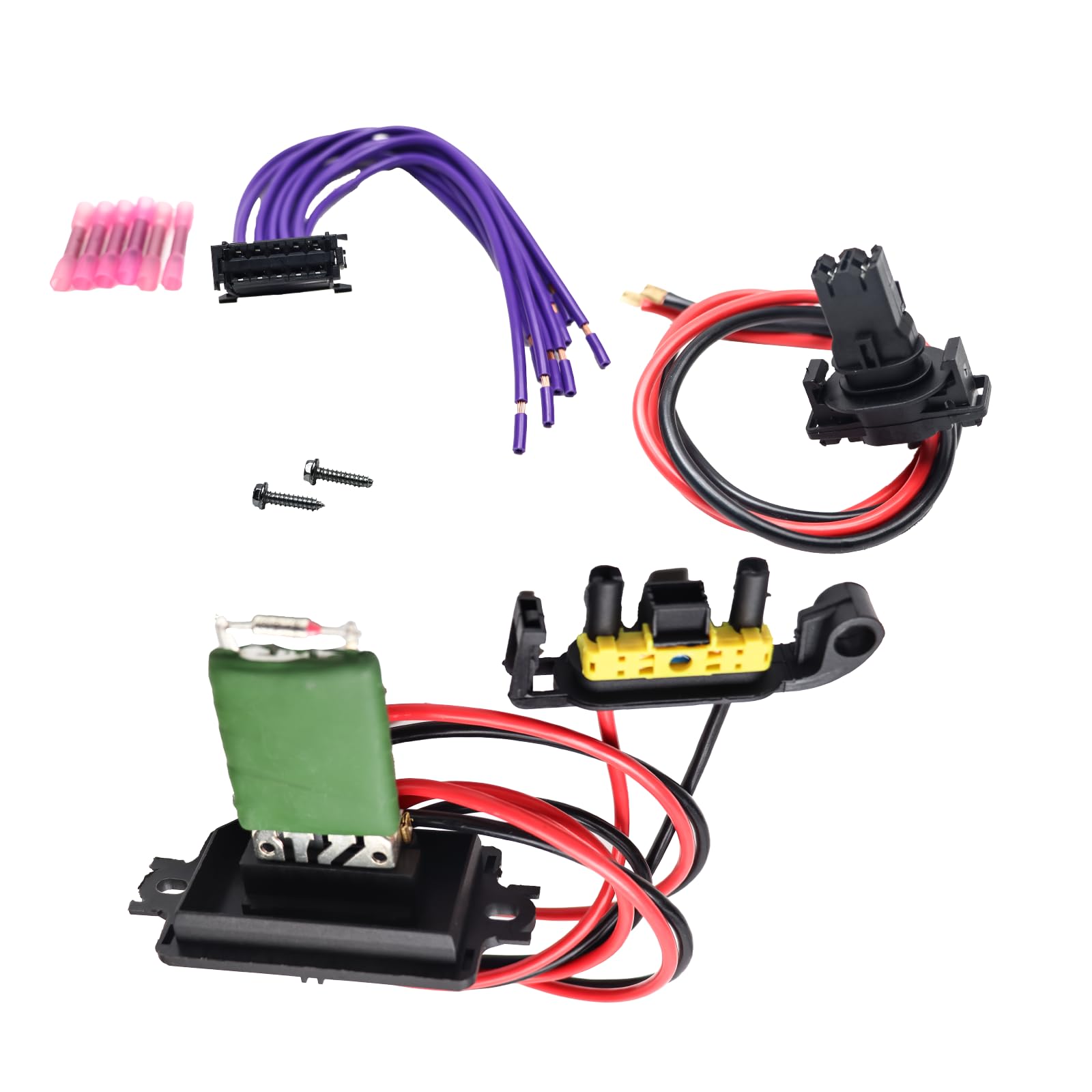 Kit de Résistance Chauffage de Ventilation 7701209803 Moteur Soufflerie avec Faisceau de Câblage Compatible avec MK3, Clio 3, Scenic 2, Grand Modus
