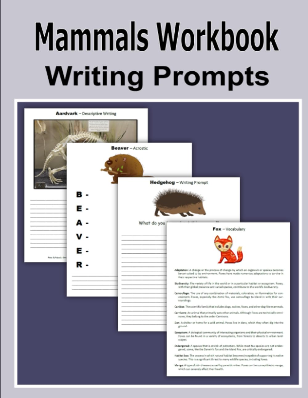 Mammals Workbook - Writing Prompts