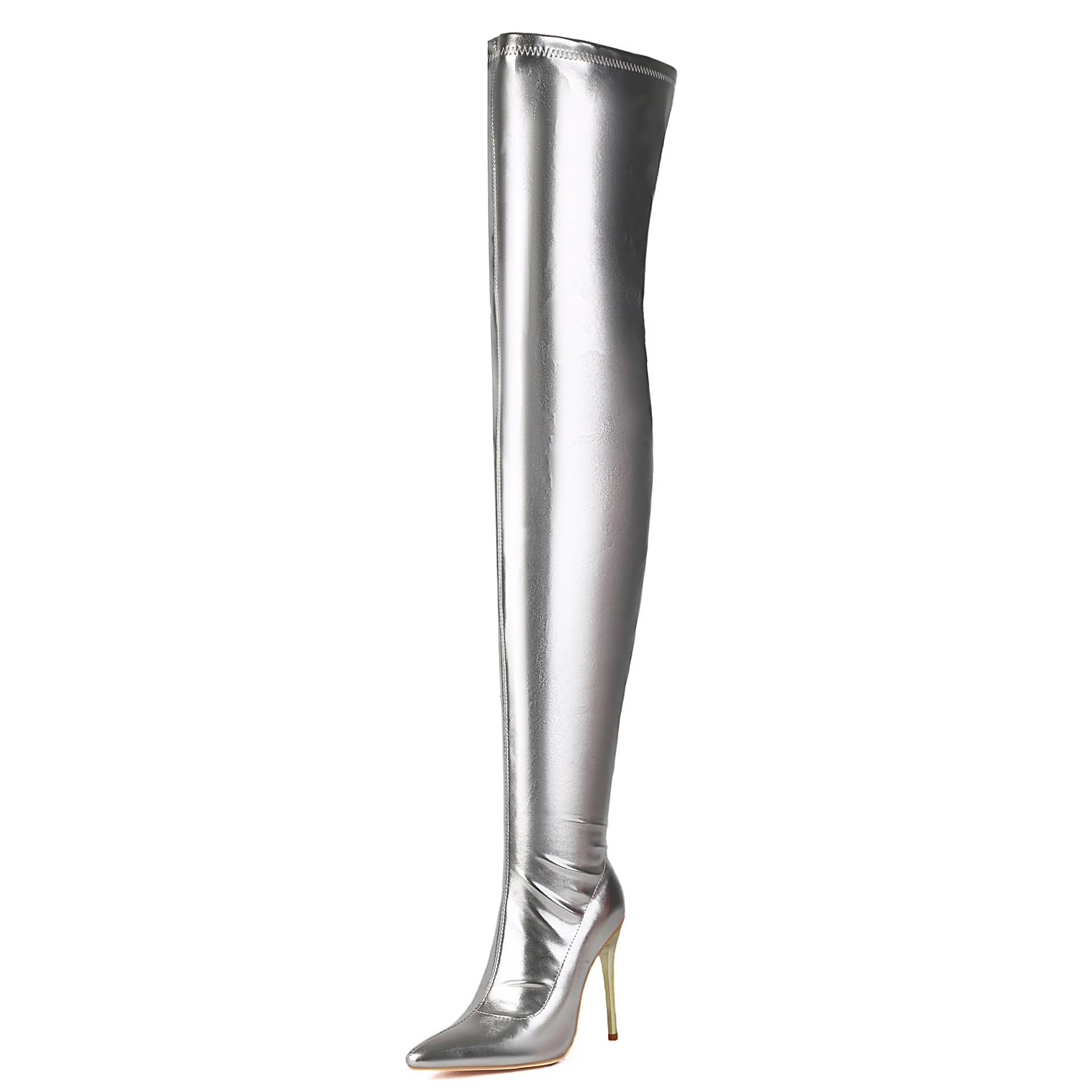Lizoleor Pointu Side Zippées Aiguille Femme Cuissardes