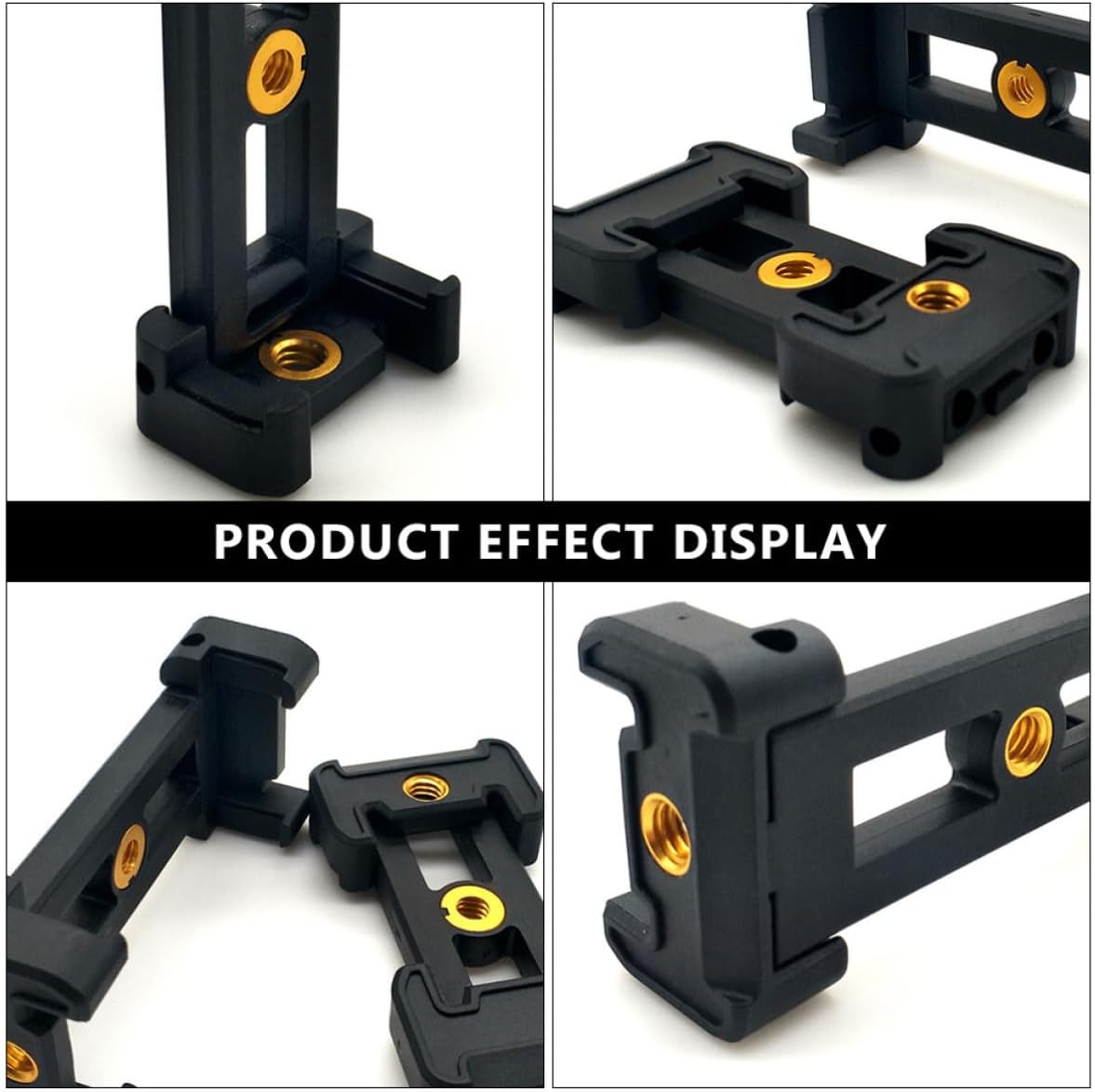 Foldable Universal Cell Phone Holder Tripod Mount Adapter Black image 3