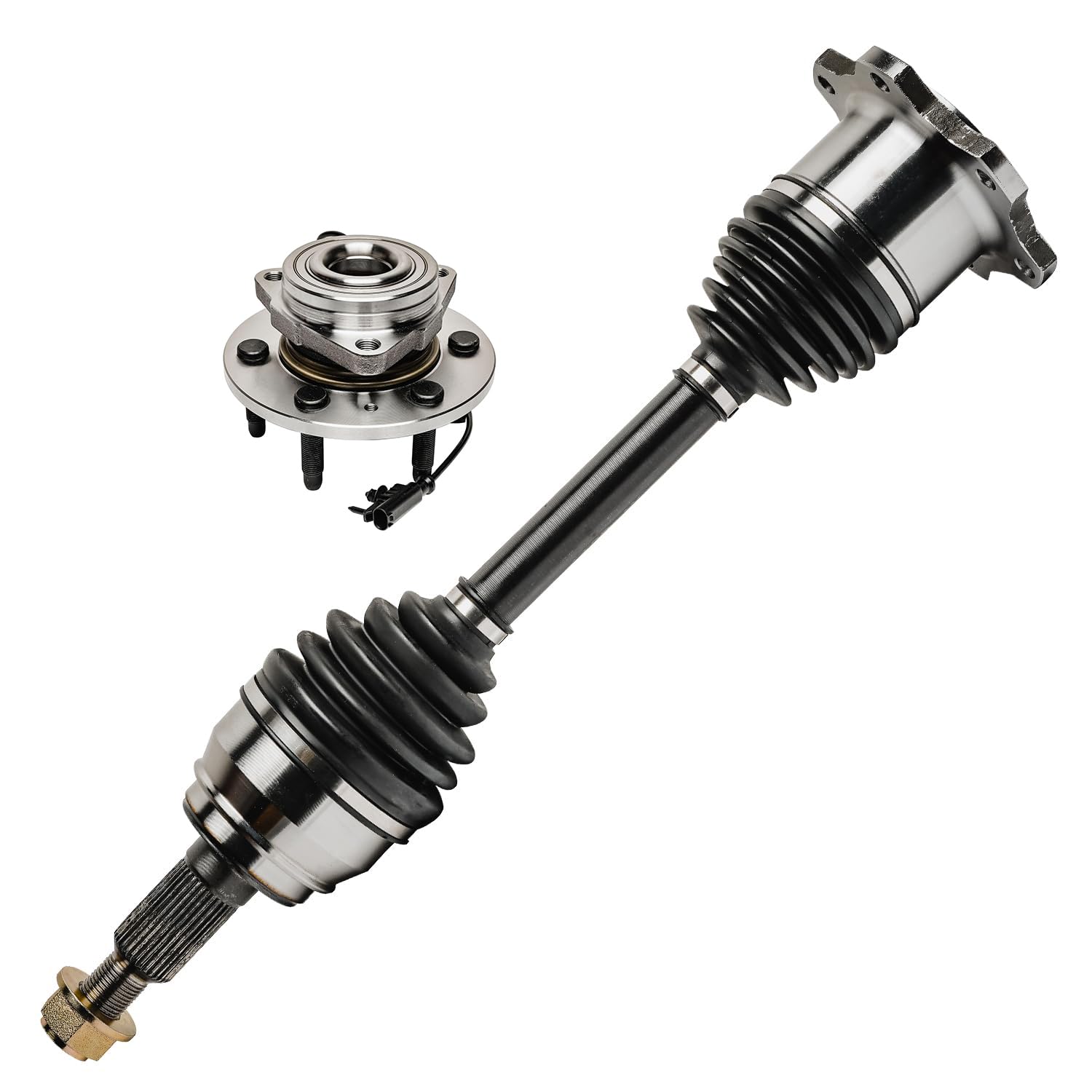 Detroit Axle - 4WD Front CV Axle Wheel Hub for 07-13 Chevy Silverado 1500