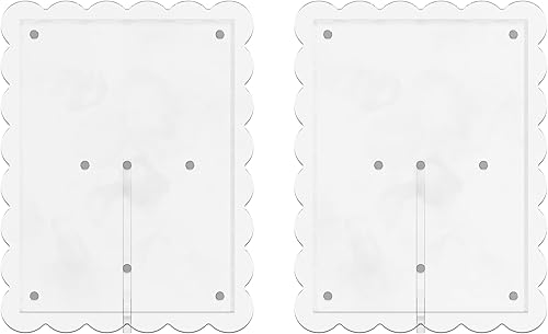 Miniatura 4 de Paquete de 2 portarretratos de acrílico transparente festoneado de 5 x 7 pulgadas, cierre acrílico magnético con agujeros dobles para exhibición