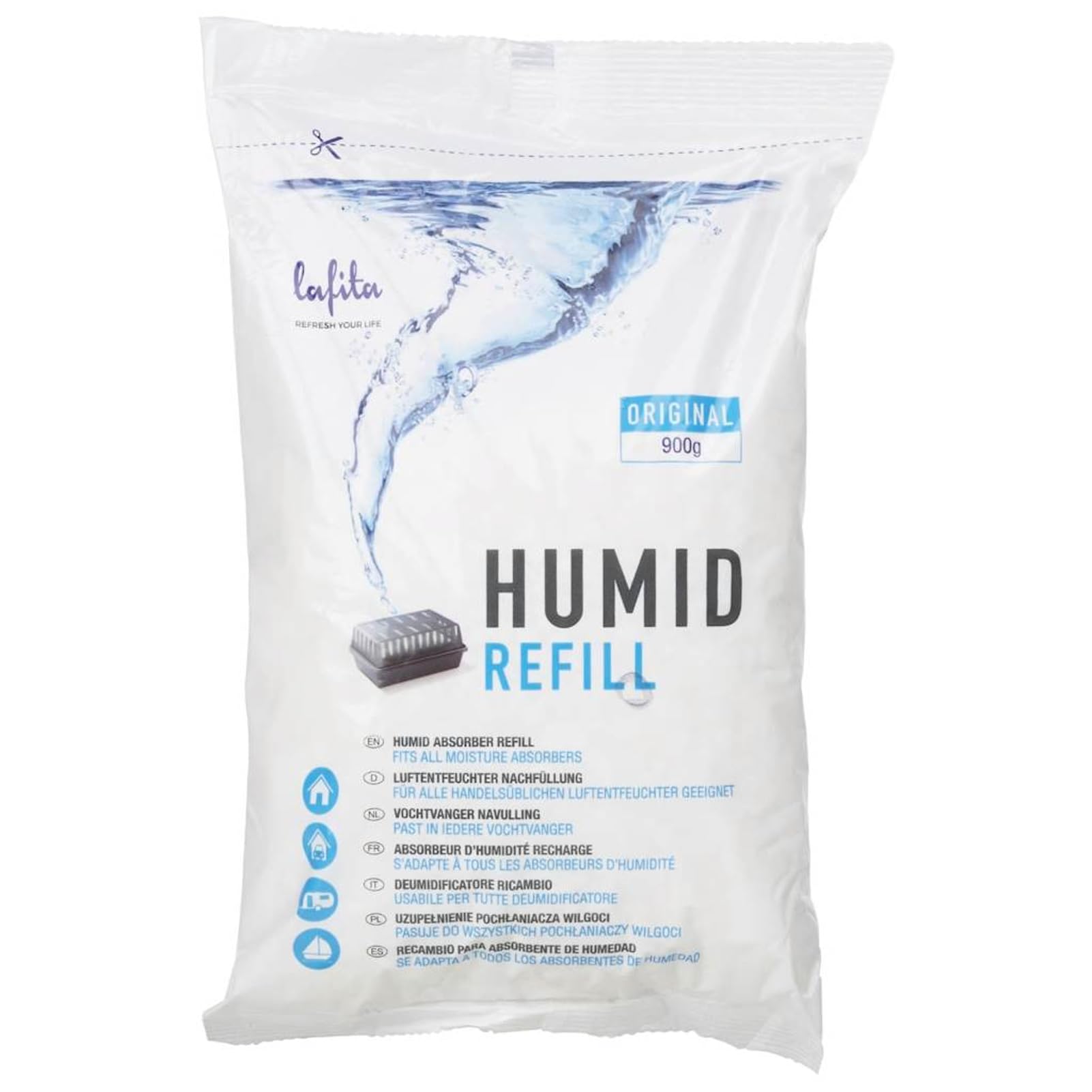 Vidaxl (900 G, 18 Pcs) Moisture Absorber Refills Dehumidifier Refill Moisture Trap Refill