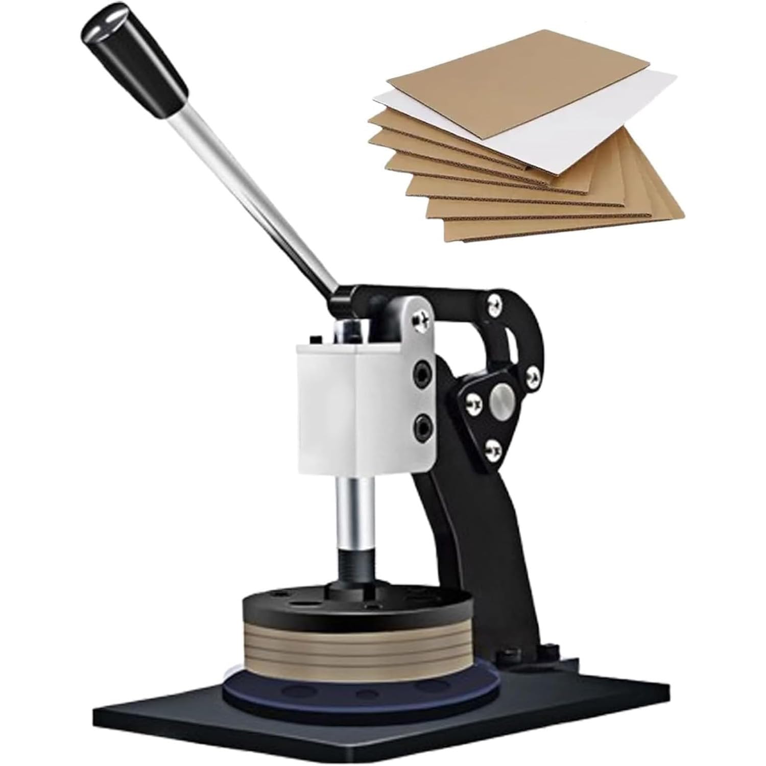 Handdruck-Probenahmewerkzeug, 100 cm² Stoffscheiben-Probenehmer mit 0,1–10 mm Dicke, rundes Textilpapier-Probenahmewerkzeug für GSM-Probentests, verstellbare Laborausrüstung