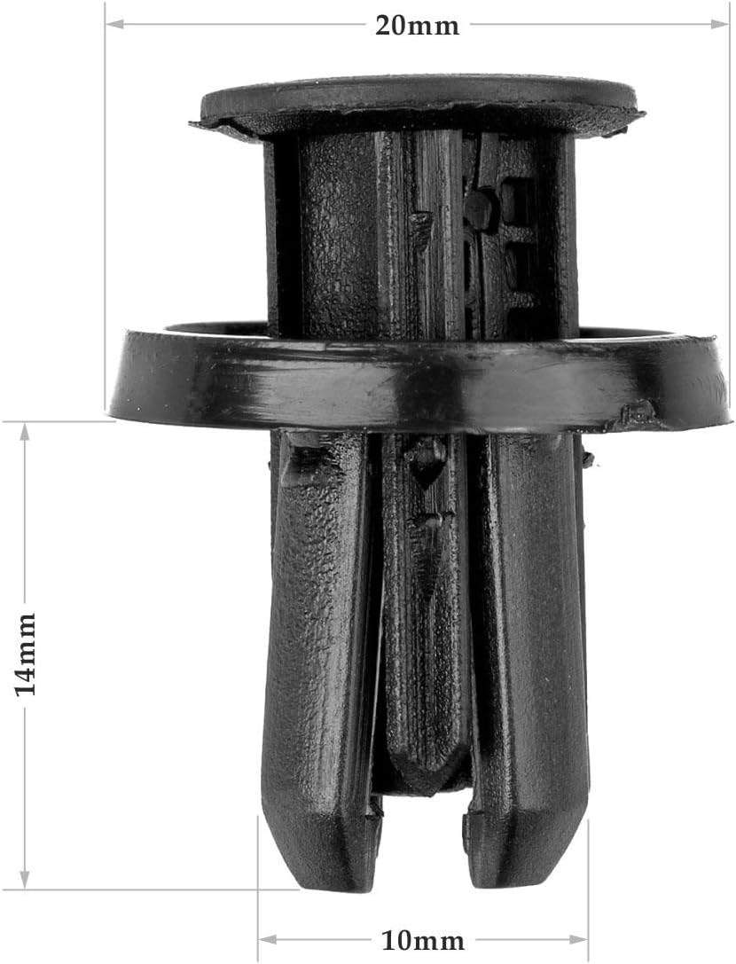 PartsSquare 30pcs Nylon Bumper Fastener Rivet Kit Push Type Retainer Car Clips Replacement for Accord Civic CR-V CR-Z Crosstour for HR-V Insight Odyssey Pilot Ridgeline Replacement