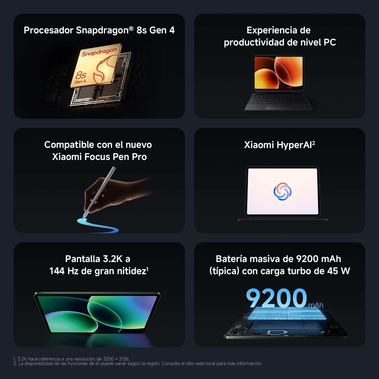 XIAOMI Pad 8 8 GB/256 GB, WiFi 7, 11,2" 3,2K Tablet, Dolby Atmos Sound, Snapdragon 870 Prozessor, 9200 mAh Akku (Ladegerät Nicht im Lieferumfang enthalten), Grau, inklusive Smartwatch