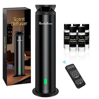 Waterless Scent Diffuser Starter Kit - 1000 Sq Ft Coverage, Essential Oil Diffuser for Home, Hotel & Office, Included 5 Scent Oils, Remote Control, Aromatherapy Diffuser, Ultra Black - Amazon product rated Grade A