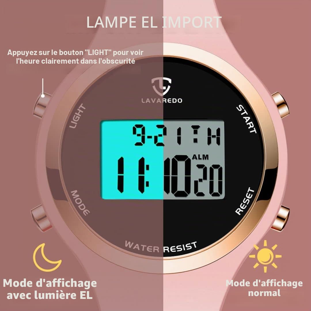 BEN NEVIS Montres pour Enfants, garçons et Filles, Montre numérique de Sport Multifonction étanche avec lumière LED, Alarme, Calendrier et Date pour Enfants