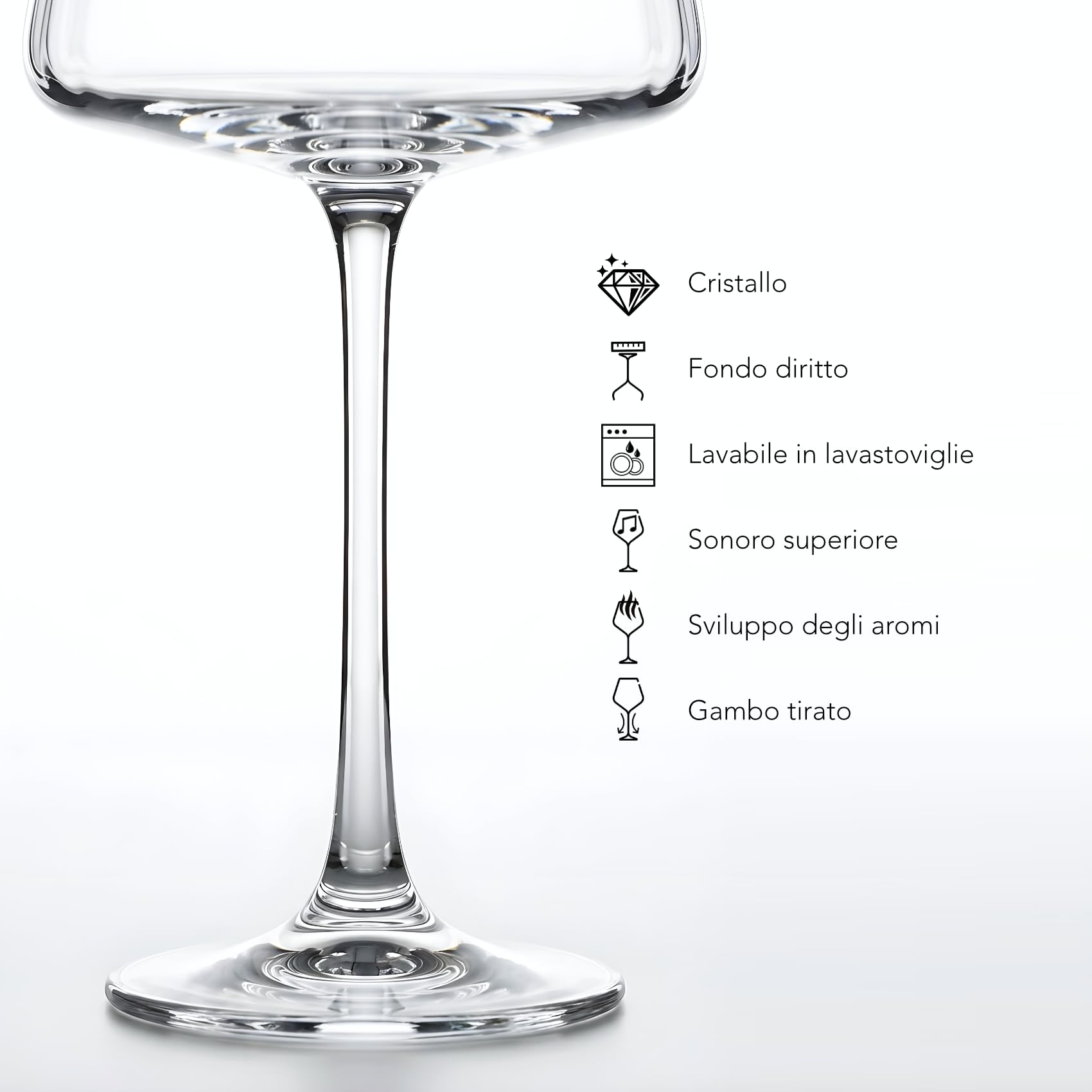 Verres Martini, 4 pièces, 22cl, verre, cristallin, résistant, Espresso, Cocktail