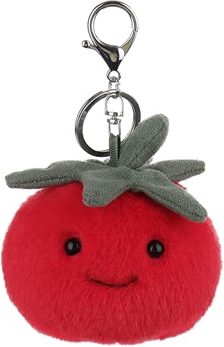 Apricot Lamb Cute Toys - Llavero suave de peluche con tomate rojo y verduras para bolsa de niños, bolso, mochila y bolso (tomate delicioso, 4