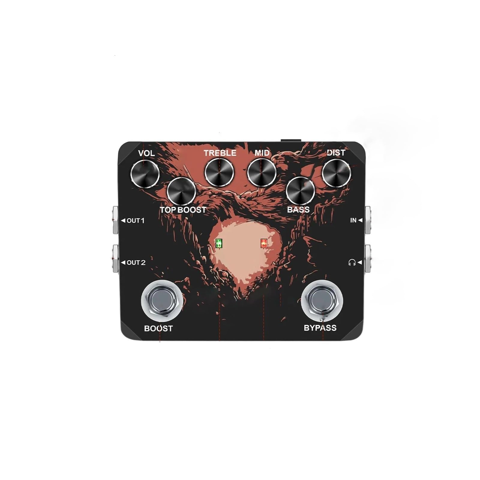 Standardowy Pedał Efektowy Do Gitary Efekty Gitary Pedałowej Opóźnienie Chorus Wibrato Phaser Equalizer(21)