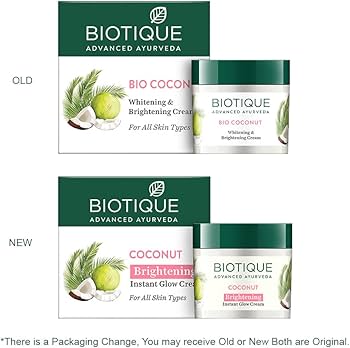 Biotique Coconut Brightening Instant Glow Cream| Lightweight and