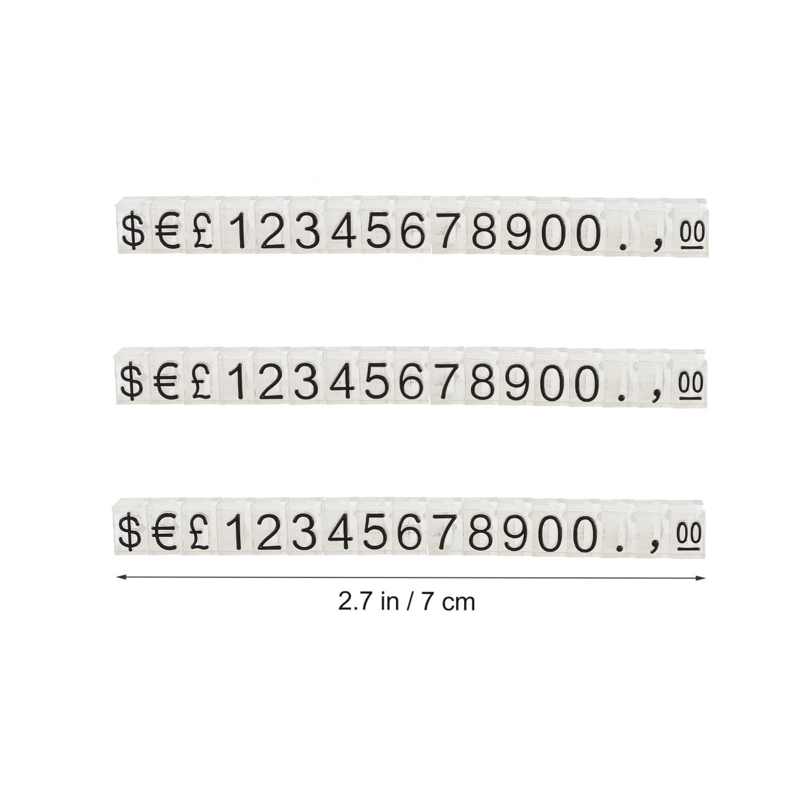 HOODANCOS 10pcs Tag Supermarket Display Boards Advertising Labels Number Letter Pricing Removable Cube Display Tag Jewelry Retail Number Shop Logo Plastic Transparent